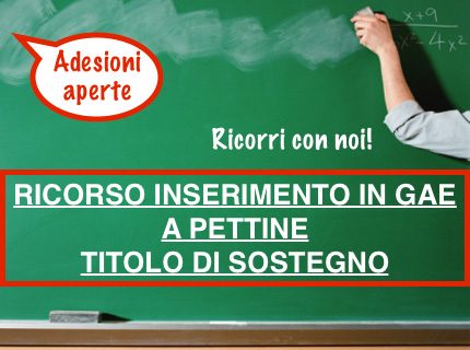 RICORSO GAE SOSTEGNO