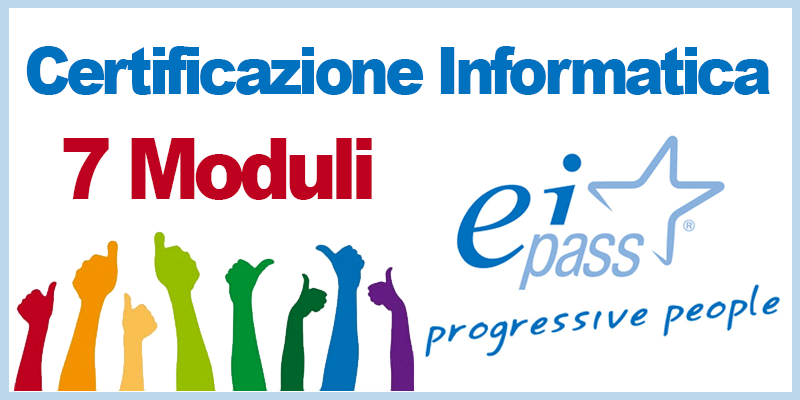 certificazioni eipass 7 moduli