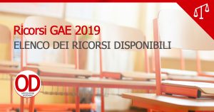 ricorsi gae 2019