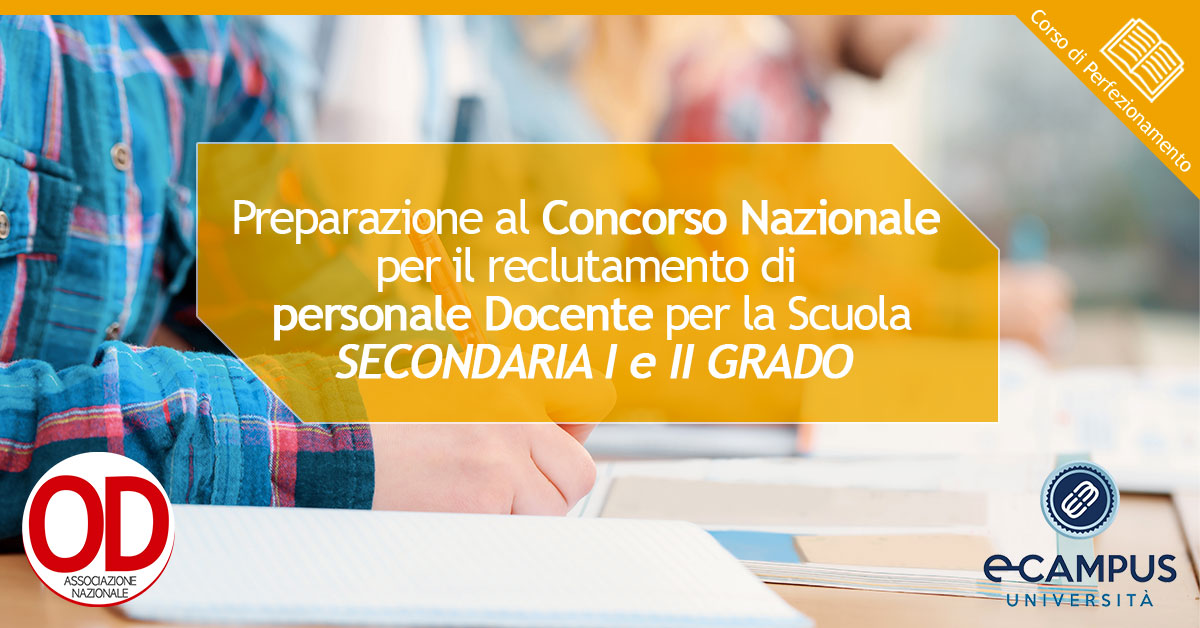 Preparazione al concorso nazionale Docenti per la scuola secondaria