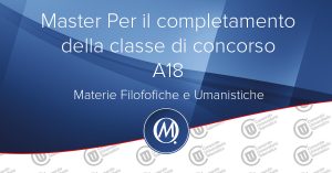 Master per completamento classe di concorso a18