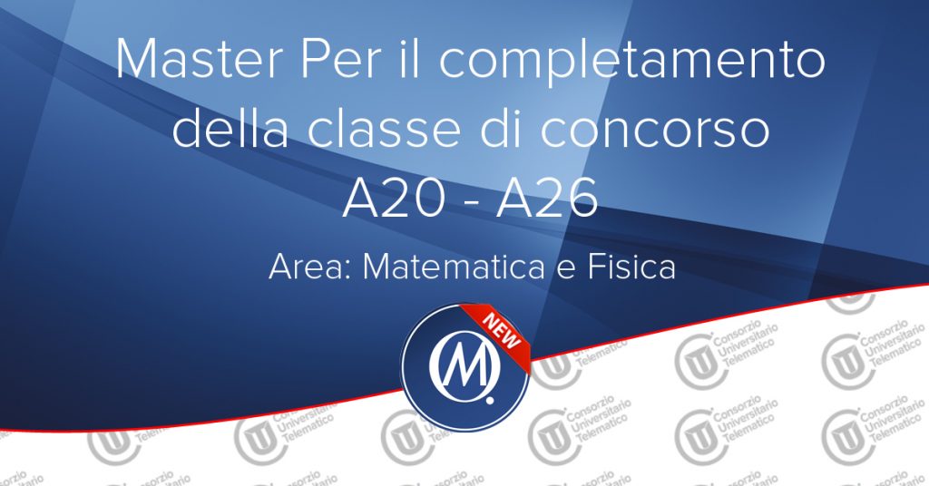 Master per il completamento della classe di concorso area matematica e fisica