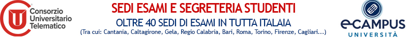 40 Sedi di esami eCampus in tutta Italia