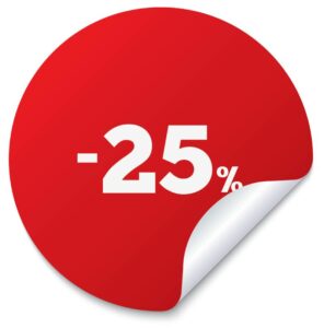 sconto 25 percento