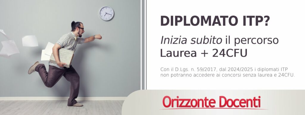 diplomati ITP, laurea e 24 cfu