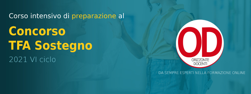 corso di preparazione al concorso tfa sostegno vi ciclo 2021