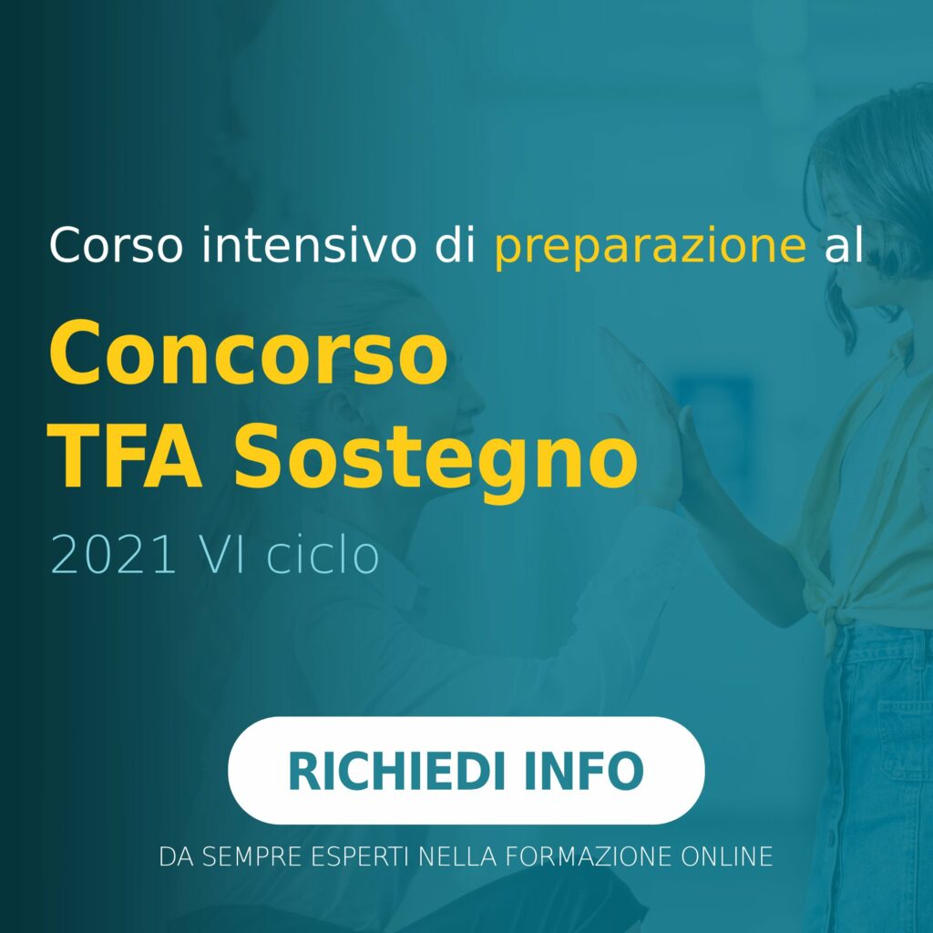 corso di preparazione al concorso tfa sostegno vi ciclo 2021