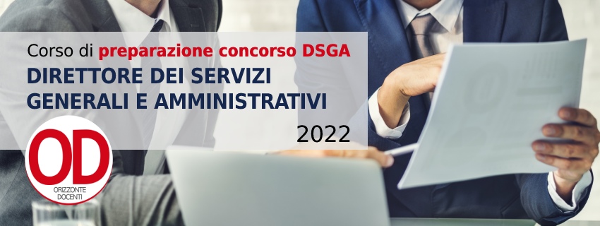 Corso di preparazione DSGA - Direttore dei servizi generali e amministrativi