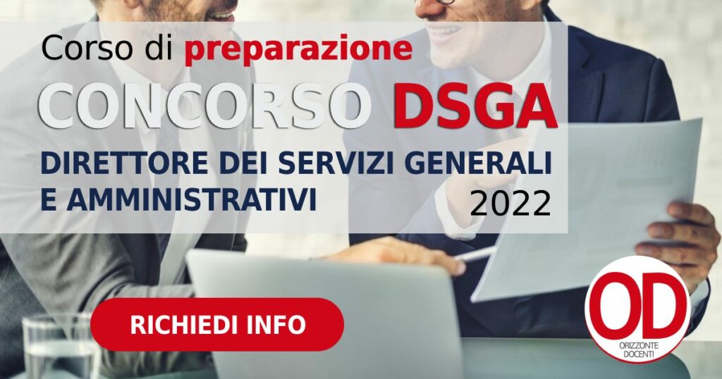Corso di preparazione DSGA - Direttore dei servizi generali e amministrativi