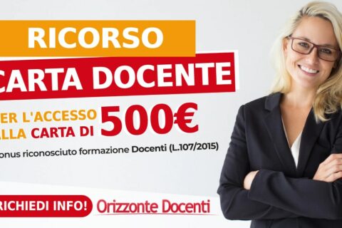 Ricorso Carta Docenti - carta bonus 500 euro docenti a tempo indeterminato