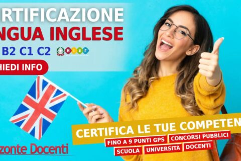 Certificazione lingua inglese b1 c1 c2 - certifica le tue competenze - fino a 9 punti gps - scuola - docenti - concorso pubblico