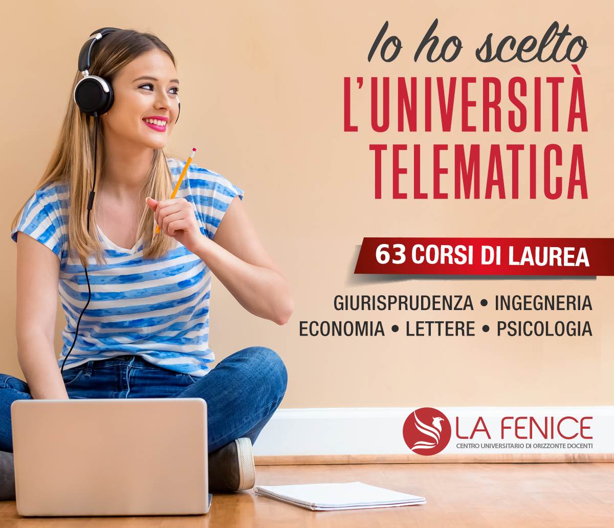 io ho scelto l'università telematica - 63 corsi di laurea - giurisprudenza - lettere - ingegneria - economia - psicologia