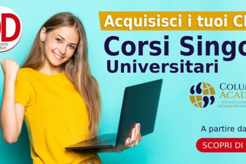 CORSI SINGOLI universitario per acquisire nuovi cfu columbus academy