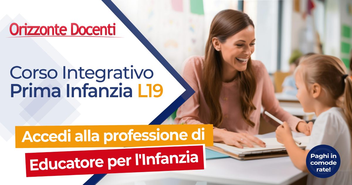 CORSO INTEGRATIVO L-19 PRIMA INFANZIA - diventa educatore per l'infanzia