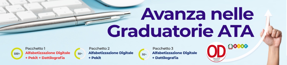 Graduatorie ATA - alfabetizzazione digitale - pekit - dattilografia - punteggio gps