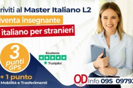 Master Italiano L2 - insegnamento dell'italiano per gli stranieri - punti gps mobilità e trasferimento - mondo scuola