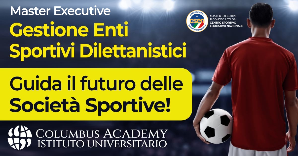 master gestione enti sportivi dilettantistici - riconosciuto dallo CSEN