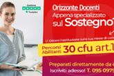 30 cfu art 13 percorsi abilitanti per docenti abilitati su altra classe di concorso, su altro grado e sostegno