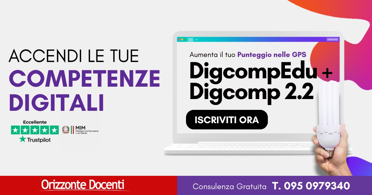 DigcompEdu + Digcomp 2.2 - certificazioni informatiche valide per le GPS