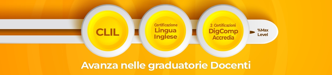 Pacchetti Docenti - Avanza in graduatoria - digcompedu e digcomp 2.2 - alfabetizzazione digitale - certificazione informatica - lingua inglese - clil