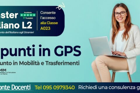 Master Italiano L2 - 3 punti gps - 1 mobilità e trasferimenti - accesso alla clesse A023