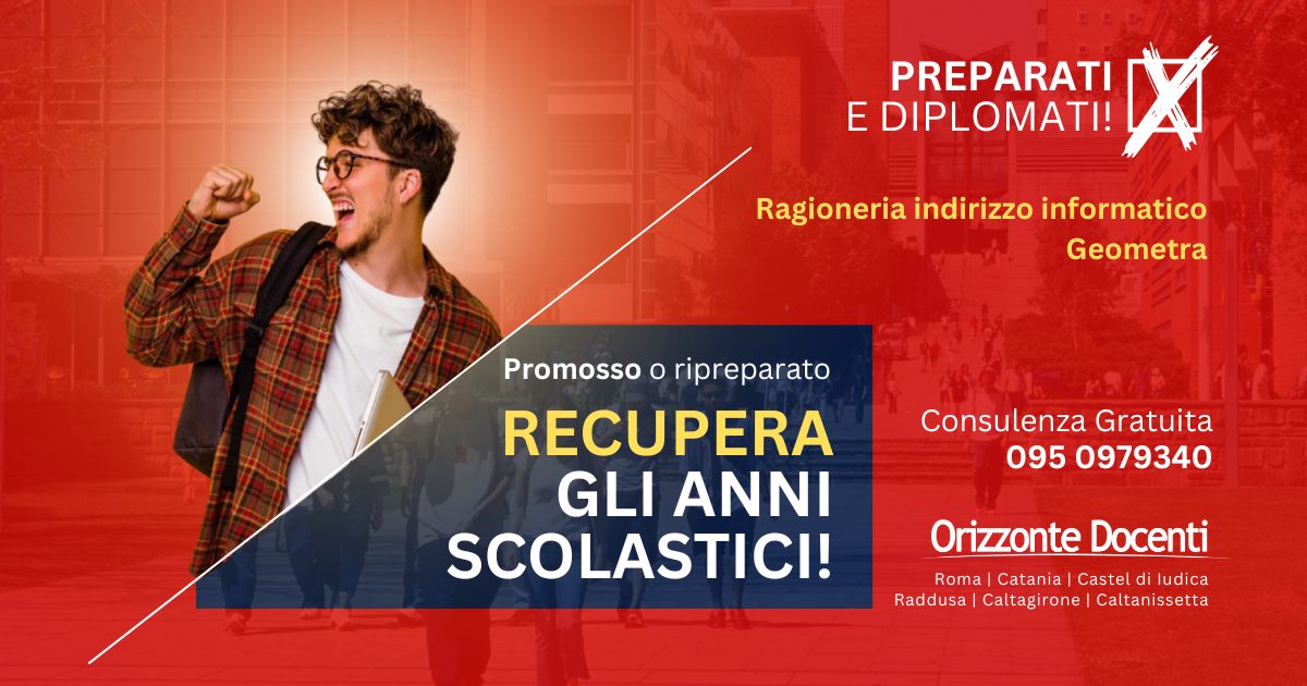 Recupera gli anni scolastici con orizzonte docenti! Ti prepariamo per raggiungere il diploma, soddisfatto ripreparato
