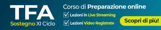 TFA Sostegno XI Ciclo - corso di preparazione online - lezioni in video streaming e lezioni video registrate modalità asincrono. Diventa Insegnante con orizzonte docenti